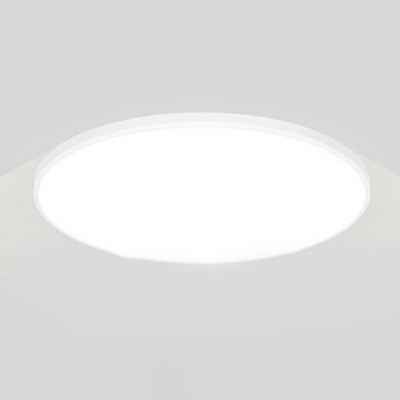1 Light Contemporary Ceiling Light Round White Ceiling Fixture for Bedroom