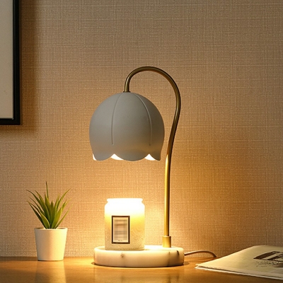 1-Light Table Lamp Contemporary Style Bell Shape Metal Nights Stand Lamp (without Aromatherapy Candles)