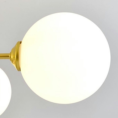 Ball Shape Chandelier Lighting Fixtures Glass Shade Hanging Pendant Lights for Lvining Room
