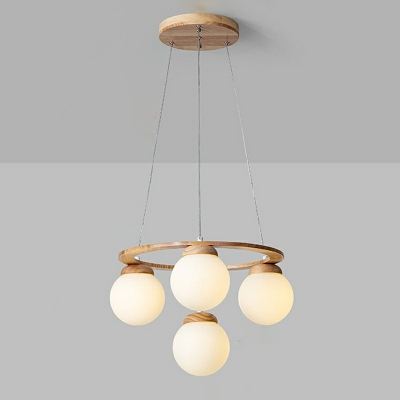 LED Nordic Minimalist Chandelier Modern Wood Magic Beans Pendant Light