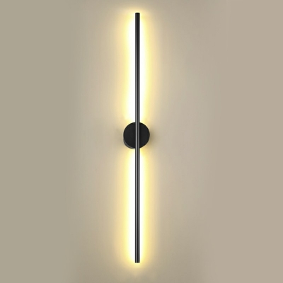 Linear Wall Sconce Lighting LED with Acrylic Shade Contemporary Sconce Light in Black