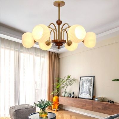 Metal Chandelier Lighting Fixtures Metal and Glass Modern Multi Pendant Light for Living Room