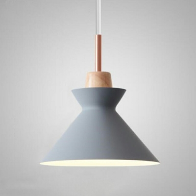 Milk Can Pendant Lighting Modern Style Metal 1-Light Hanging Ceiling Light in Grey