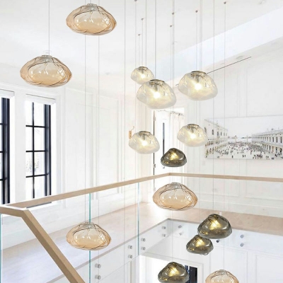 Modern Glass Hanging Pendant Lights Creative Down Lighting for Living Room