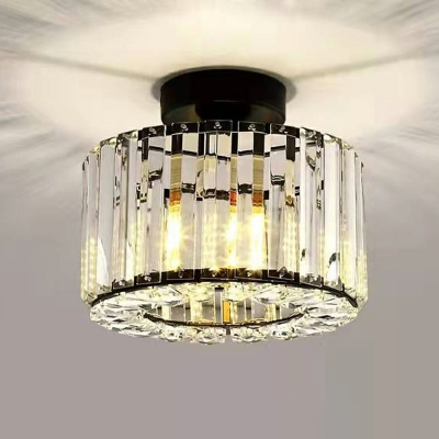 Modern Minimalist Ceiling Light Crystal Nordic Style Recessed Flushmount Light with Hole 3.9'' Dia
