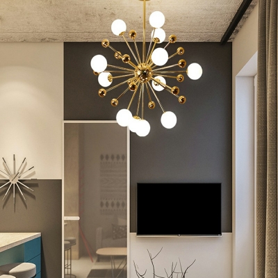 Modern Sputnik Hanging Pendant Lights Metal Chandelier Lighting Fixtures for Bedroom