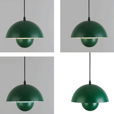 Modern Style Carillon Pendant Ceiling Lights Metal 1-Light Hanging Ceiling Light in Green