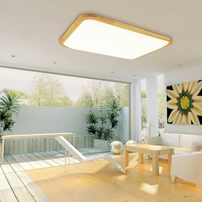 Modern Wood Ceiling Light Fixture Living Room Ceiling Flush Mount