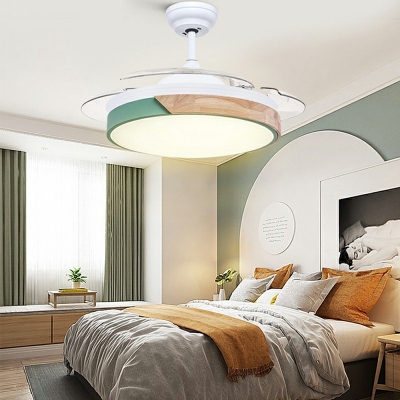 Semi Flush Fan Light Modern Style Acrylic Semi Flush for Living Room
