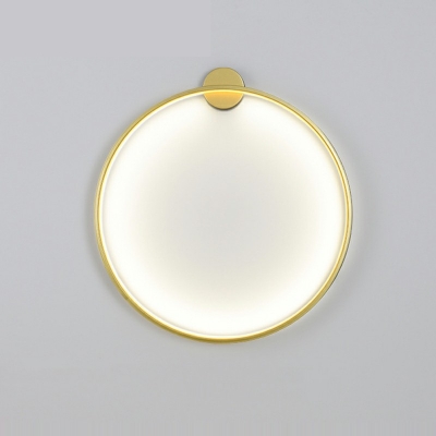 Silicone Lampshade Wall Light Sconce LED Circular Aluminum Contemporary Sconce Light