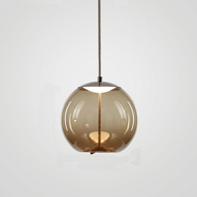 Single Head Creative Hanging Ceiling Geometric Glass Fixtures Lights Ball Glass