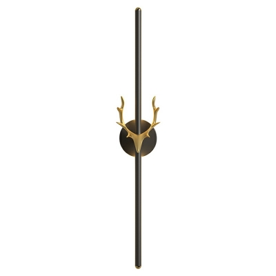 Antlers Wall Sconce Lighting Black-Gold Linear Shape LED Wall Mounted Lighting for Bedroom
