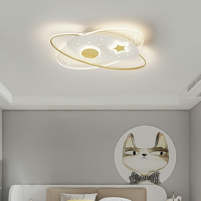 Contemporary LED Flush Mount Ceiling Light for Living Room and Bedroom