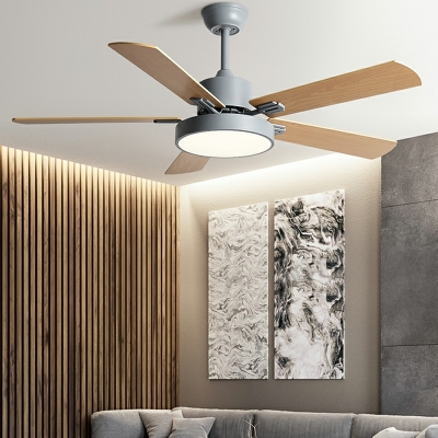 Contemporary Metal Semi Flush Ceiling Lights Bedroom Ceiling Fan Light