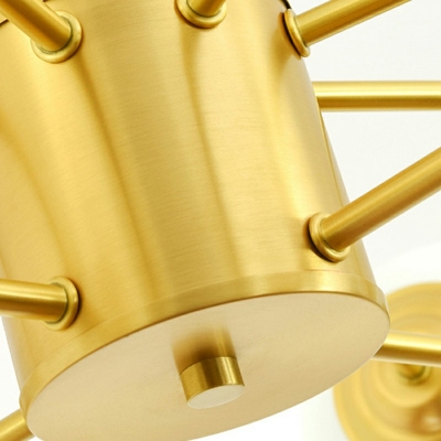 Contemporary Style Chandelier Light Fixture Metal Pendant Lighting Fixtures in Gold