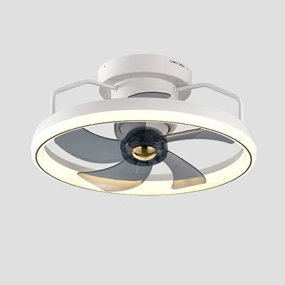 Flush Mount Fan Lighting Children's Room Style Acrylic Flush Mount Ceiling Fan Light for Living Room