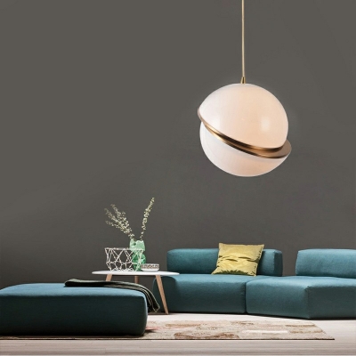 Metal Modern Hanging Pendnant Lamp 1 Light Nordic Style Down Mini Pendant for Living Room