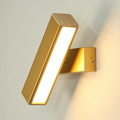 Metal Rectangle Shade Wall Sconce Modern Style 1 Light Sconce Lights in Black