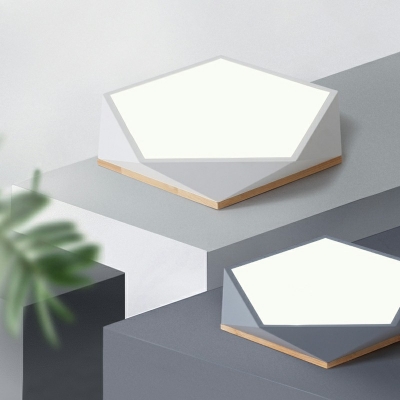 Modern Geometric Led Ceiling Light Fixture Living Room Flush Mount Light