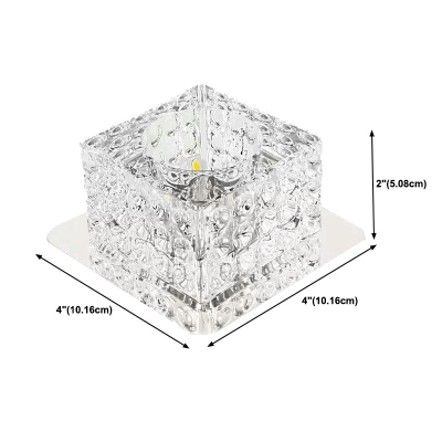 Modern Minimalist Crystal Ceiling Light  Nordic Style Flushmount Light for Living Room and Bedroom with Hole 2-4'' Dia