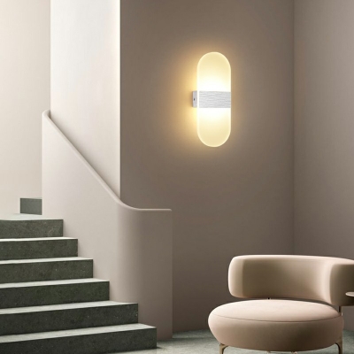 Postmodern Style Strip Wall Light Metal Wall Lamp for Bedroom