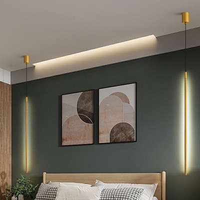 Silica Gel Shade Pendant Light Fixtures Linear Shape Modern Hanging Lamp