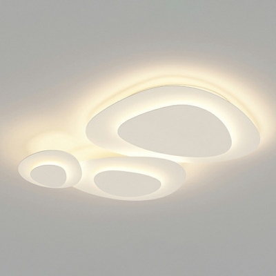 White Contemporary Ceiling Light Metal Ceiling Fixture for Living Room