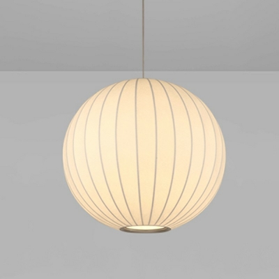 1 Head Cocoon Multiple-sized Ceiling Pendant Lamp Contemporary Fabric Art Deco Suspended Light in White