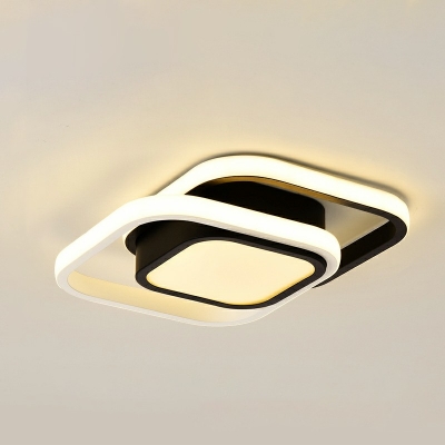 3 Light Contemporary Ceiling Light  Acrylic Geometric Ceiling Fixture for Aisle