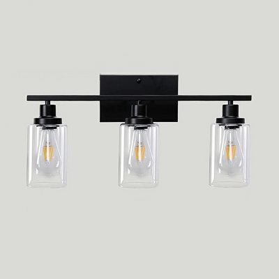 3-Light Sconce Lights Induastral Style Cylinder Shape Metal Wall Mount Light