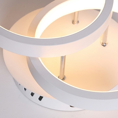 Contemporary Circular Flush Mount Light Fixtures Metal Led Flush Ceiling Lights