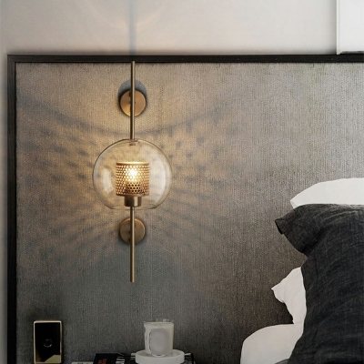 Designer Cylindrical Wall Sconce Lighting Blown Glass Wall Mounted Light Fixture