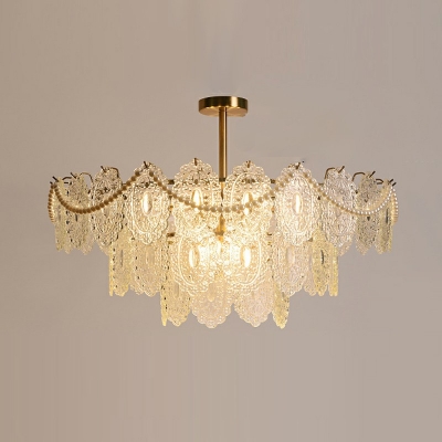 Hanging Lights Contemporary Style Glass Hanging Ceiling Light for Living Room