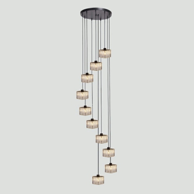 Light Luxury Hanging Ceiling Lights Stairwell Crystal Modern Hanging Light Fixtures