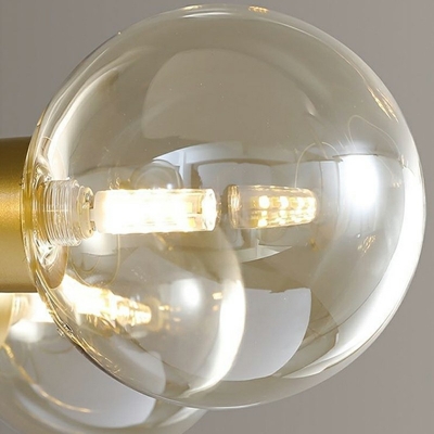 Modern Style Spherical Chandelier Light Glass 8-Lights Chandelier Lighting Fixtures in White