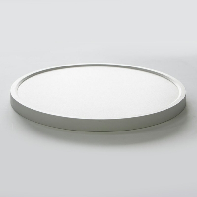 1 Light Contemporary Ceiling Light Round White Ceiling Fixture for Bedroom