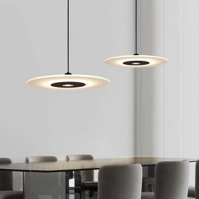 1-Light Pendant Lighting Contemporary Style Geometric Shape Metal Hanging Light