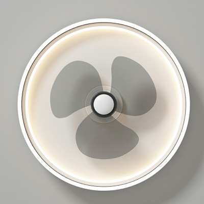 Flush Mount Fan Lamps Contemporary Style Acrylic Led Flush Mount for Living Room Remote Control Stepless Dimming