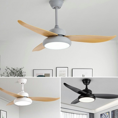 Metal Pendant Fan Lights Simple LED Hanging Ceiling Light for Living Room