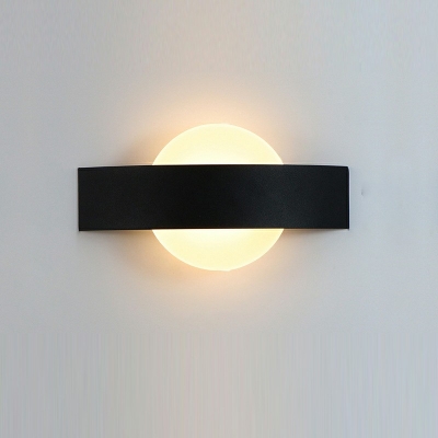 Modern Style Rectangular Wall Sconce Lights Metal 2-Lights Wall Sconce in Black