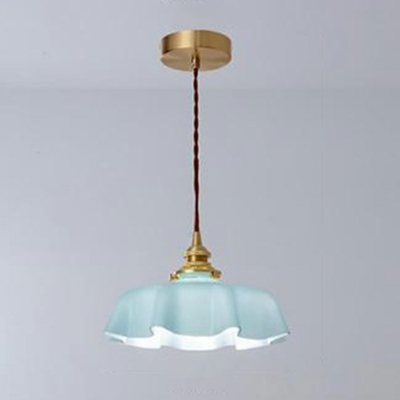 Nordic Postmodern Style Simple Single Chandelier Glass Macaronl Pendant Light