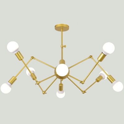 Spider Shape Ceiling Lighting Industrial Style Chandelier Light Fixture for Store