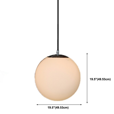 White Spherical Glass Hanging Light Fixtures Hanging Ceiling Lights