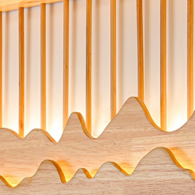 Wood Sconce Light LED Rectangular Shape Modern Wall Sconce Lighting