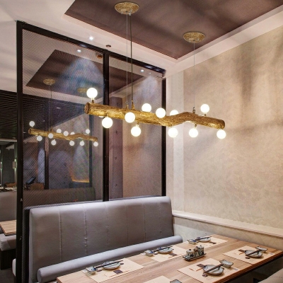 8/10 Lights Spherical Glass Island Light Modern Style Dining Room Pendant Lamp
