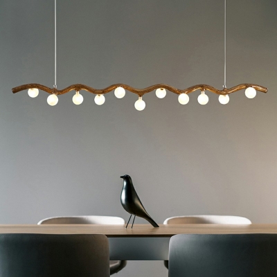 Ball Shape Island Lights with White Glass Shade Suspension Pendant Lights