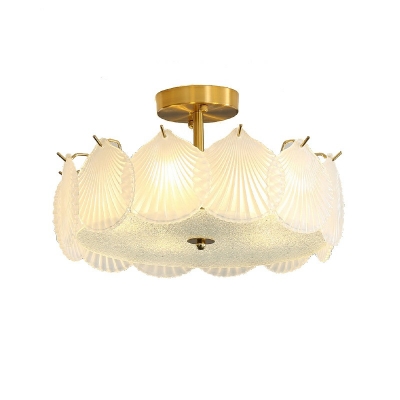 Contemporary Ceiling Light Simple Nordic Glass  Pendant Light Fixture for Living Room in Gold