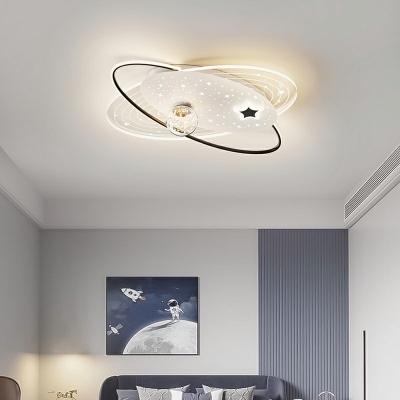 Contemporary LED Flush Mount Light for Living Room and Bedroom