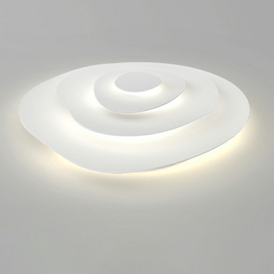 Contemporary Style Ceiling Light White Metal Ceiling Fixture for Living Room