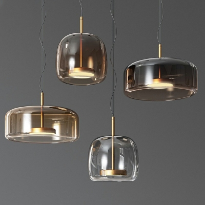 Dome Glass Pendant Lighting Fixtures Modern Suspension Pendant for Living Room